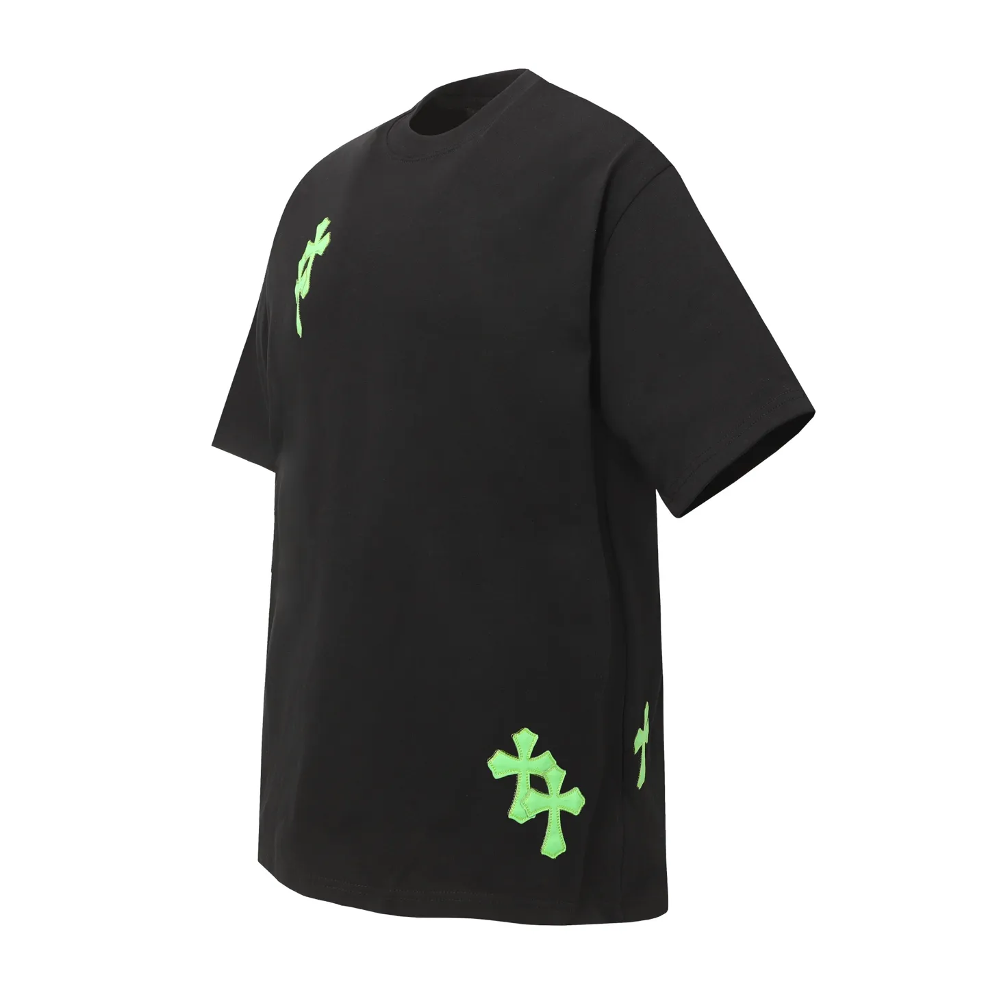 P170 Chrome Hearts CH Chrome Hearts leather cross short-sleeved T-shirt Uses direct injection imported machine printing Hardware and accessories are all milled and customized Correctly configured Black 2025 Chrome Hearts authentic packaging 280 grams of custom-dyed double-yarn cotton Large version Loose and stylish Different from lower versions The slim and long version The upper body pulls the hips 100% commitment: top quality Do not make fast food The highest version on the market Top quality - different from the ordinary versions in the market If you care about quality You must also respect the price. Absolutely zero after-sales service. The return rate so far is 0. It’s hard not to love the style. - 280g double yarn cotton custom-dyed fabric. - Correct high-density main mark. Washed tag. Hand-sewn.